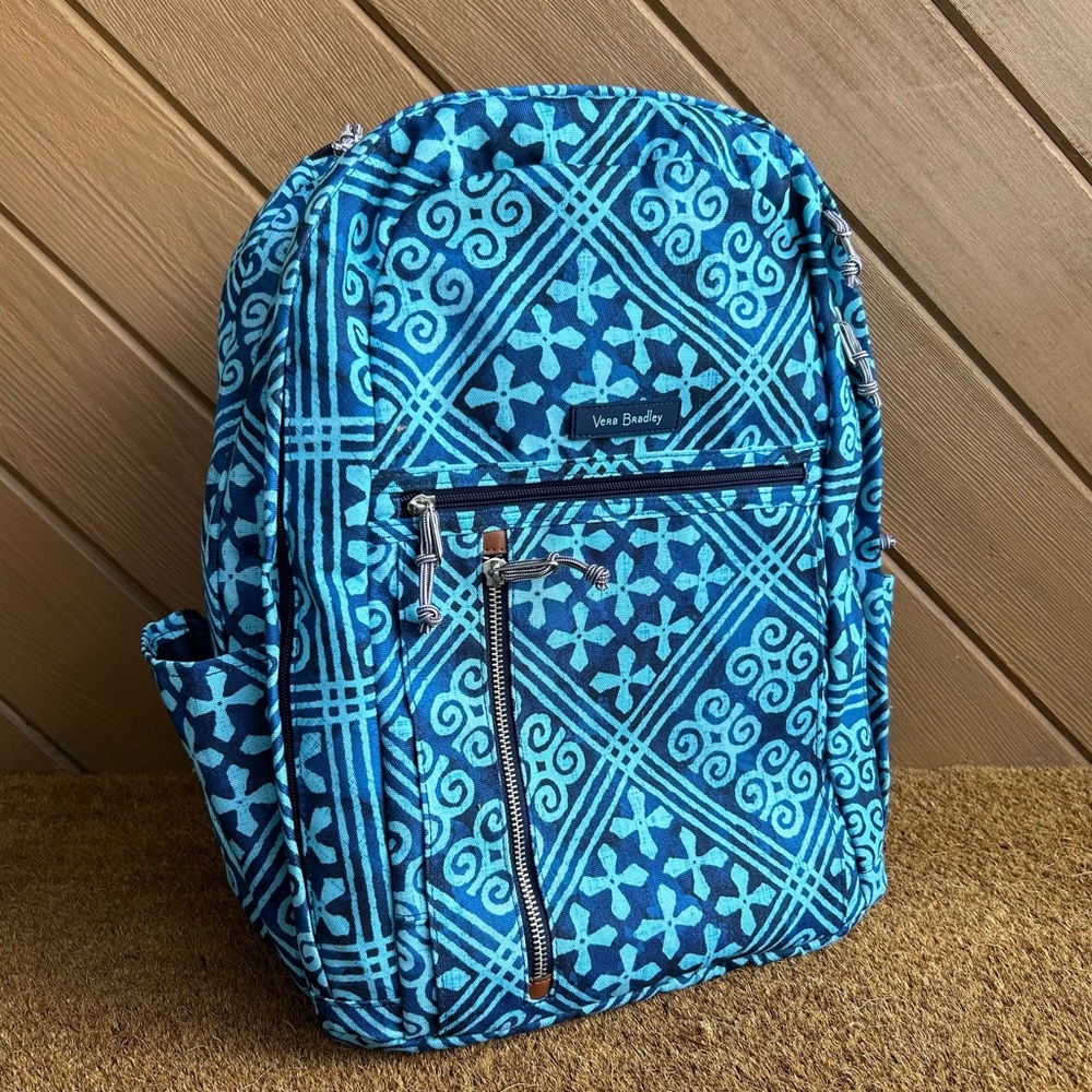vera bradley blue paisley backpack